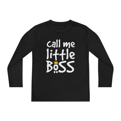 Call Me Little Boss Youth Long Sleeve Tee