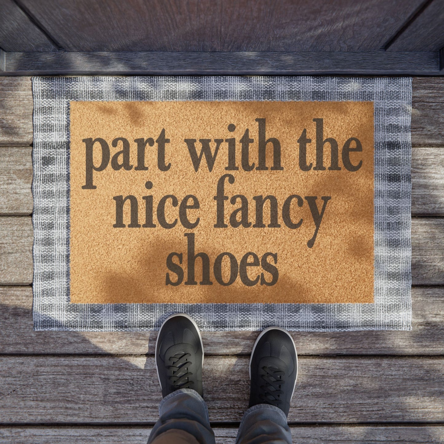 Part With The Nice Fancy Shoes Coconut Fiber Doormat