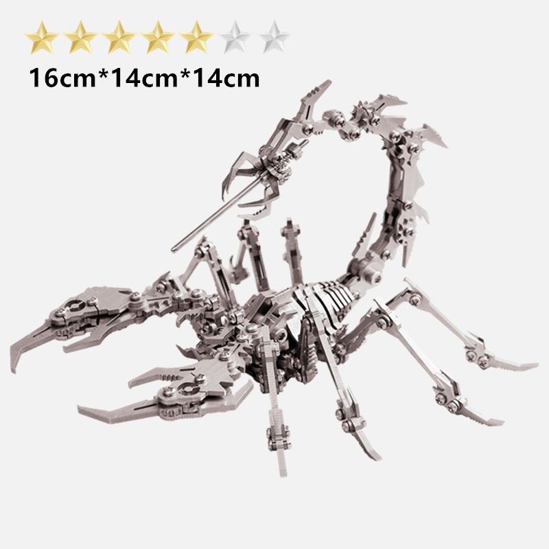 Metallic 3D puzzles: Scorpion, Ice Dragon, T-Rex, Charizard