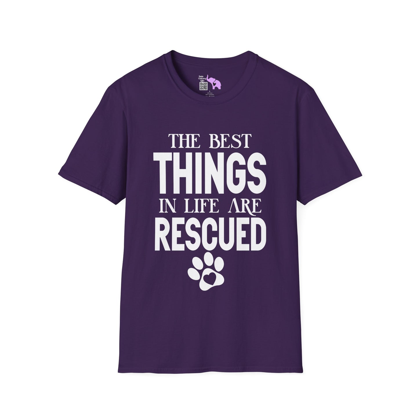 The Best Things In Life Are Rescued Adult T-shirt