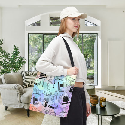 Colorful Chapters Canvas Tote Bag