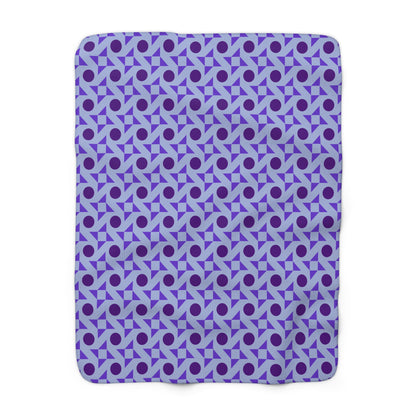 Violet Pinwheels Fleece Blanket
