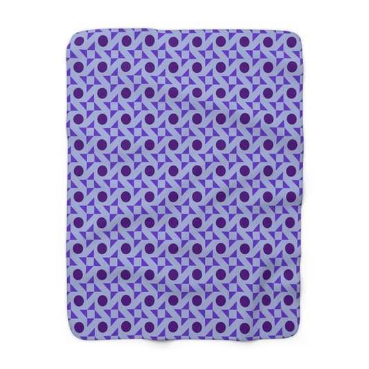 Violet Pinwheels Fleece Blanket