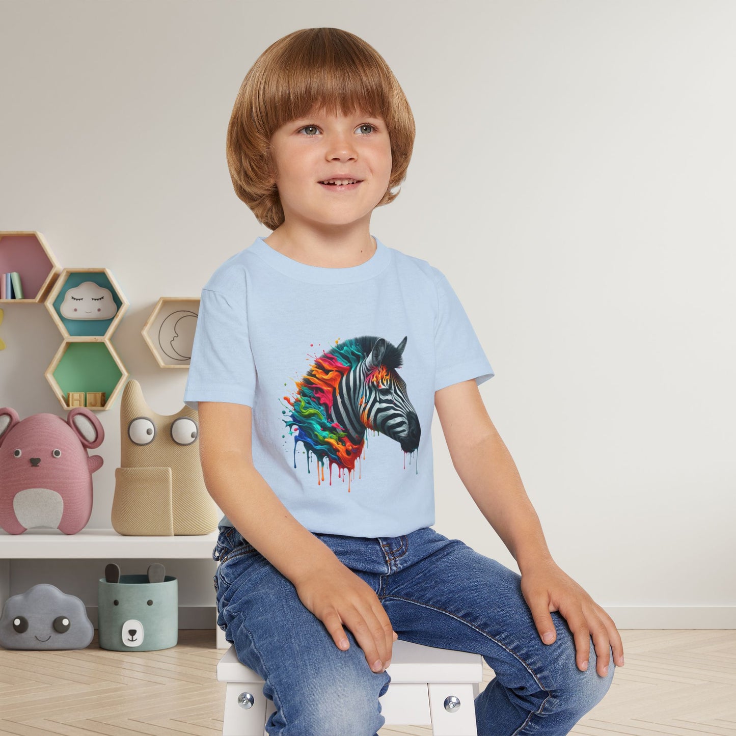 Colorful Zebra Heavy Cotton™ Toddler T-shirt