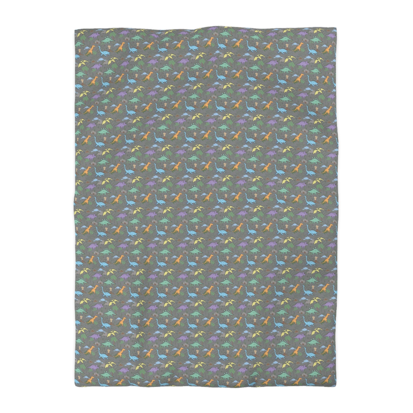 Prehistoric Playtime Microfiber Duvet Cover