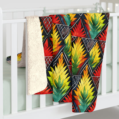Heritage Harmony Sherpa Fleece Blanket