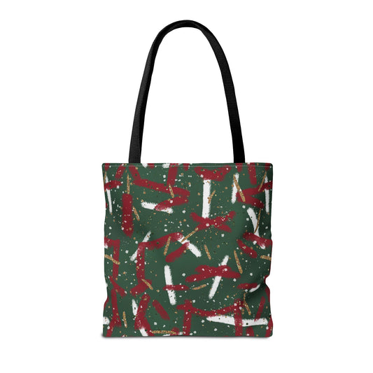 Holiday Brushstrokes Canvas Tote Bag