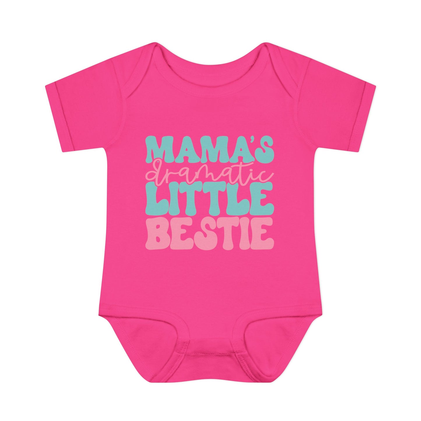 Mama's Dramatic Little Bestie Baby Rib Bodysuit