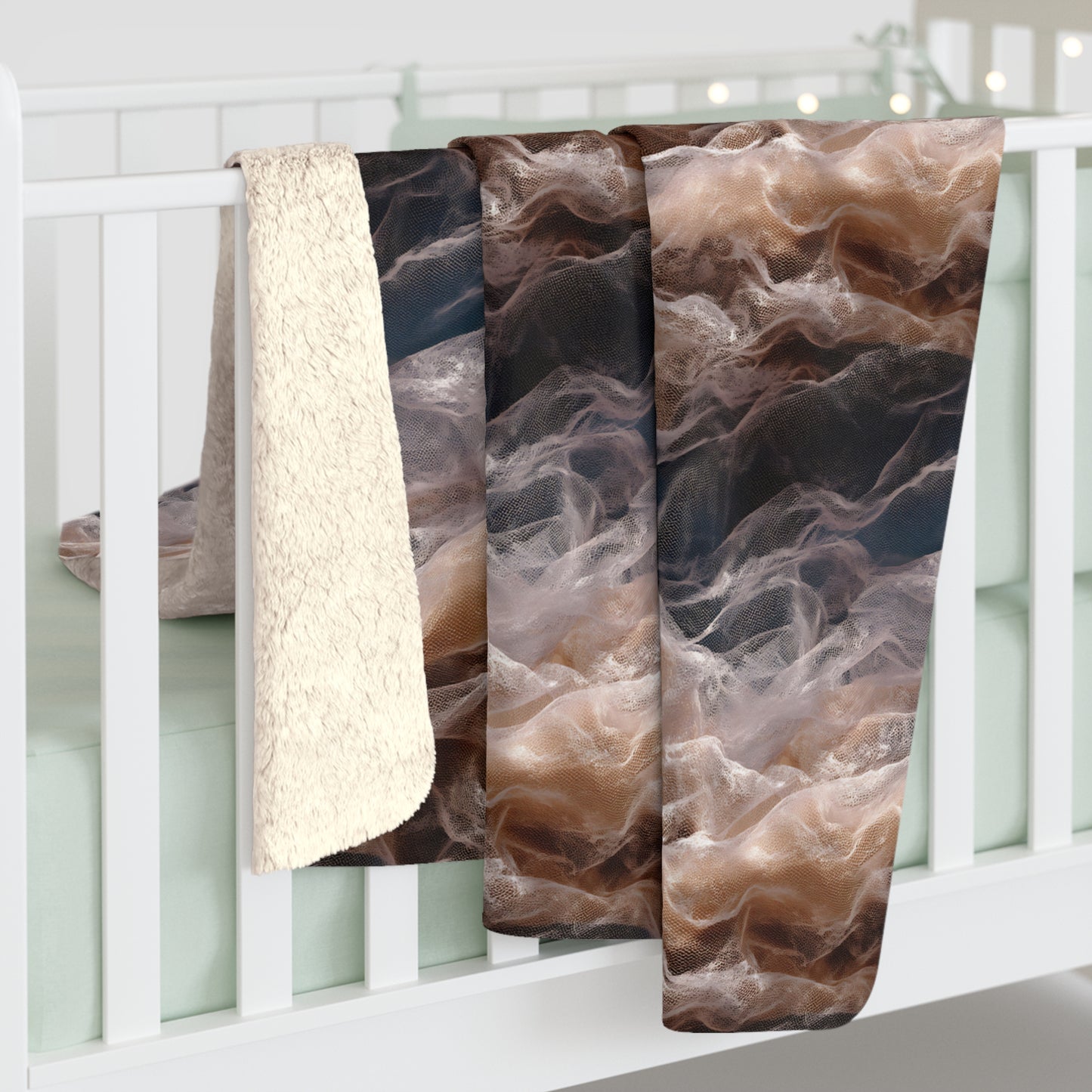Dawnveil Sheer & Lace Fleece Blanket