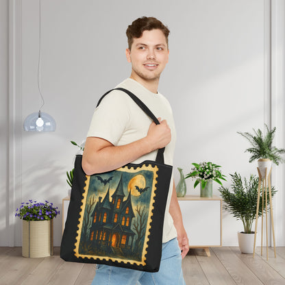 Haunted House Canvas Tote Bag