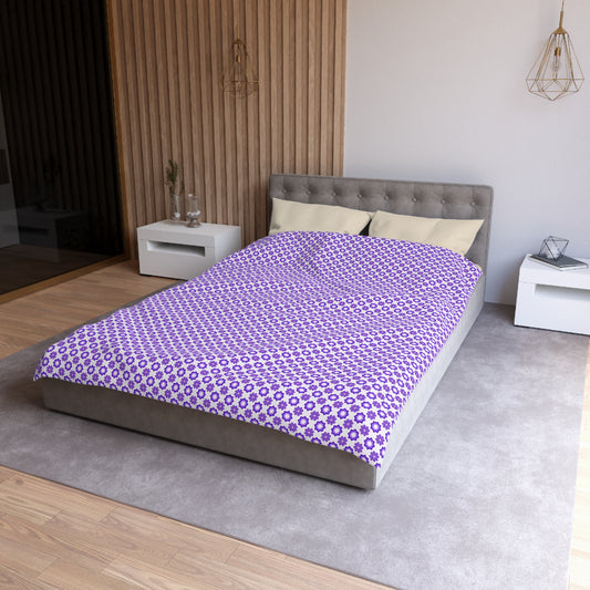 Purple Prism Garden Microfiber Duvet Cover