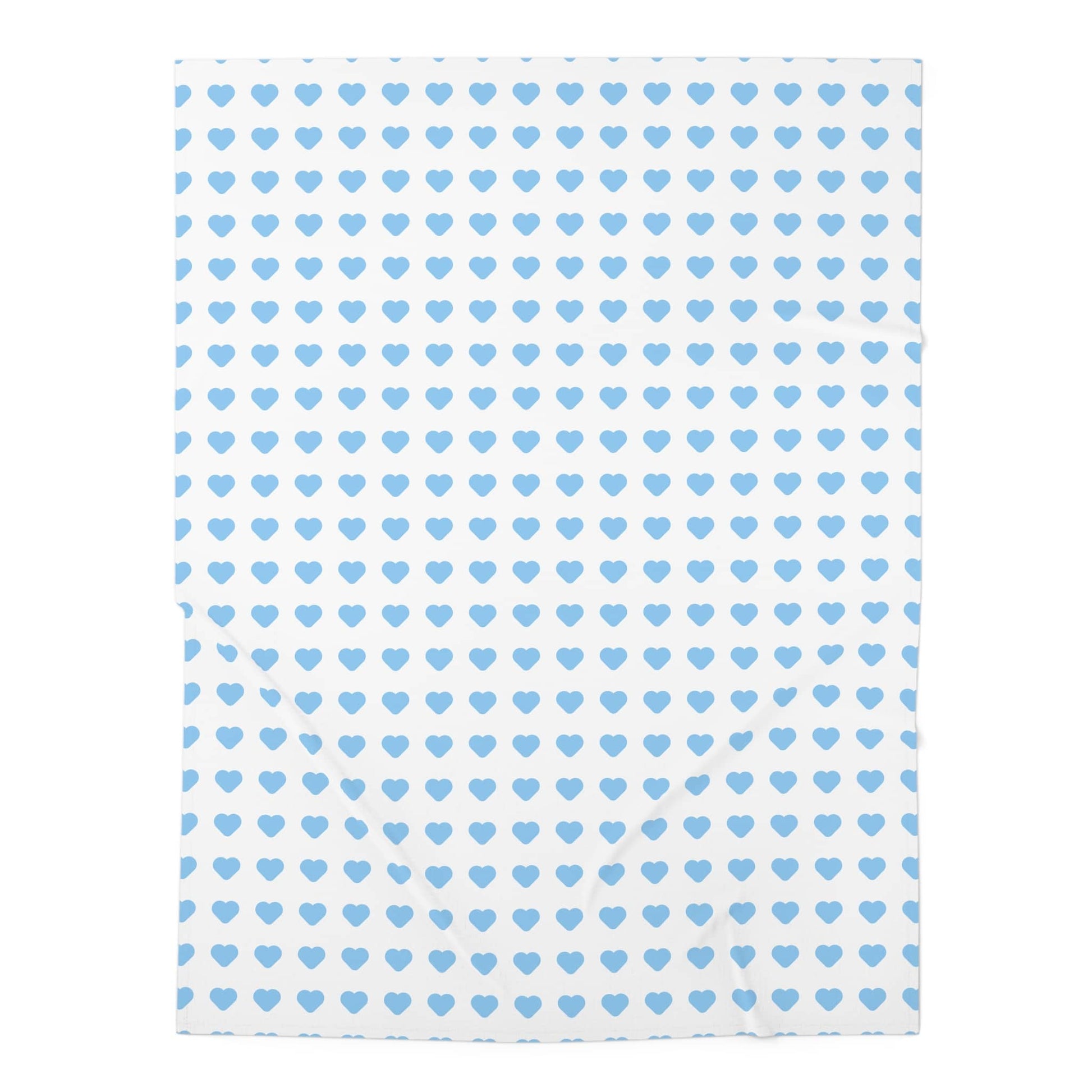 Powder Blue Sweethearts Swaddle Blanket