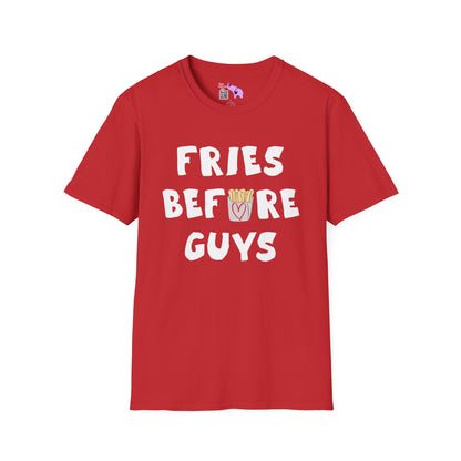 Fries Before Guys Adult T-shirt