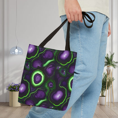 Amethyst & Lime Fracture Canvas Tote Bag