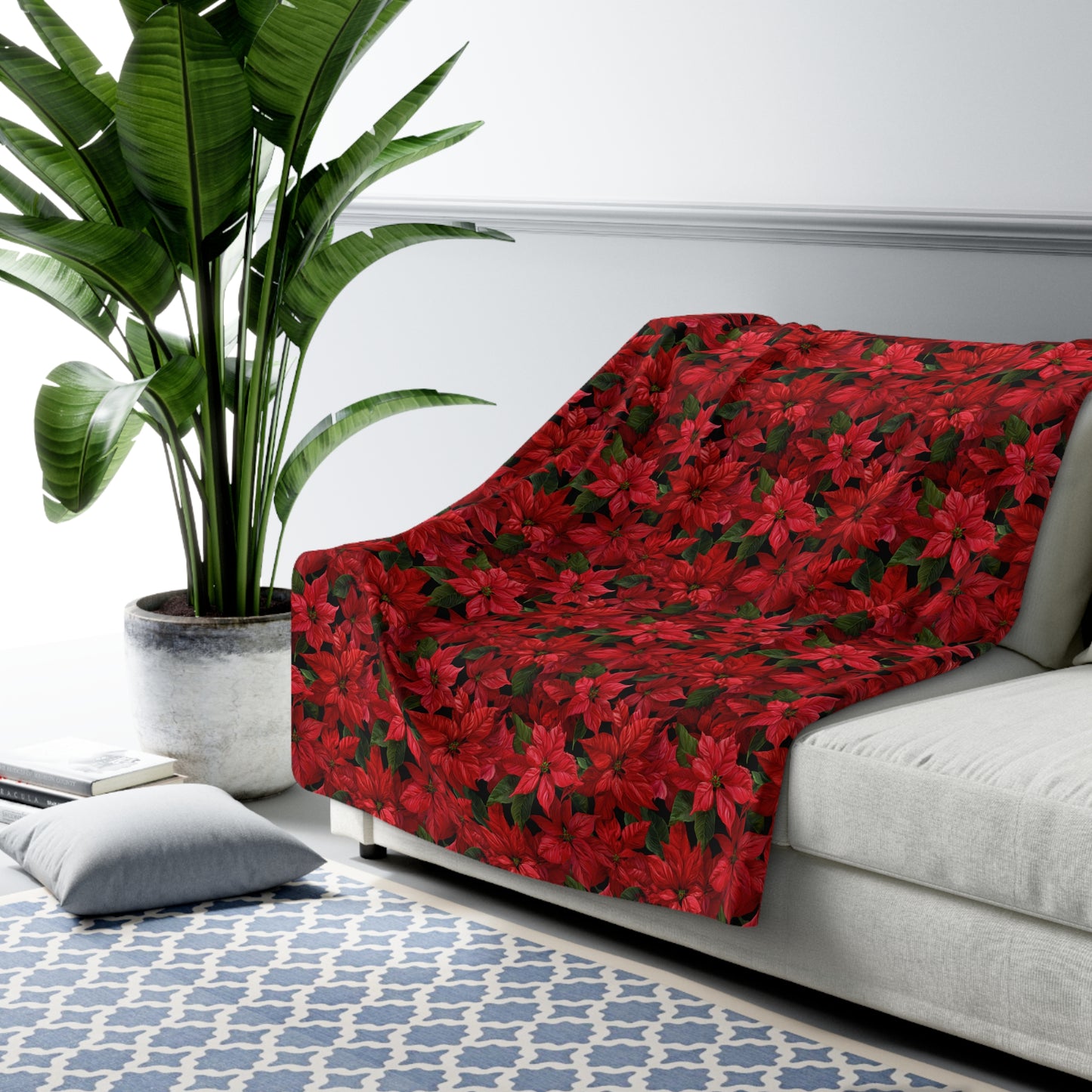 Crimson Noel Fleece Blanket