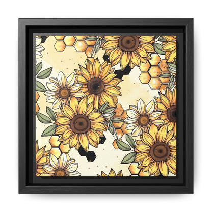 Sunflowers & Honeycombs Framed Canvas Art