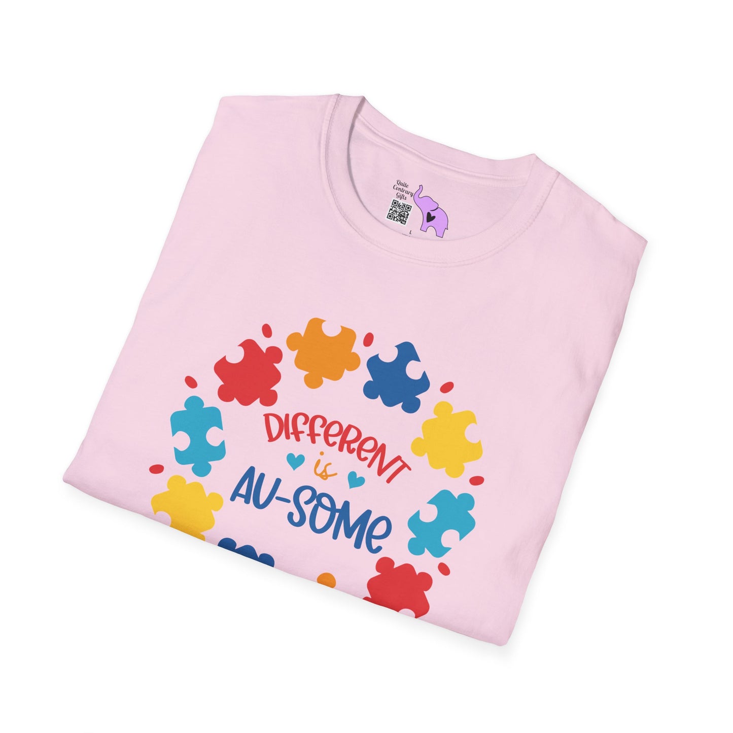 Different Is Awesome Autism Awarness Adult T-shirt