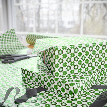 Emerald Star Garden Wrapping Paper