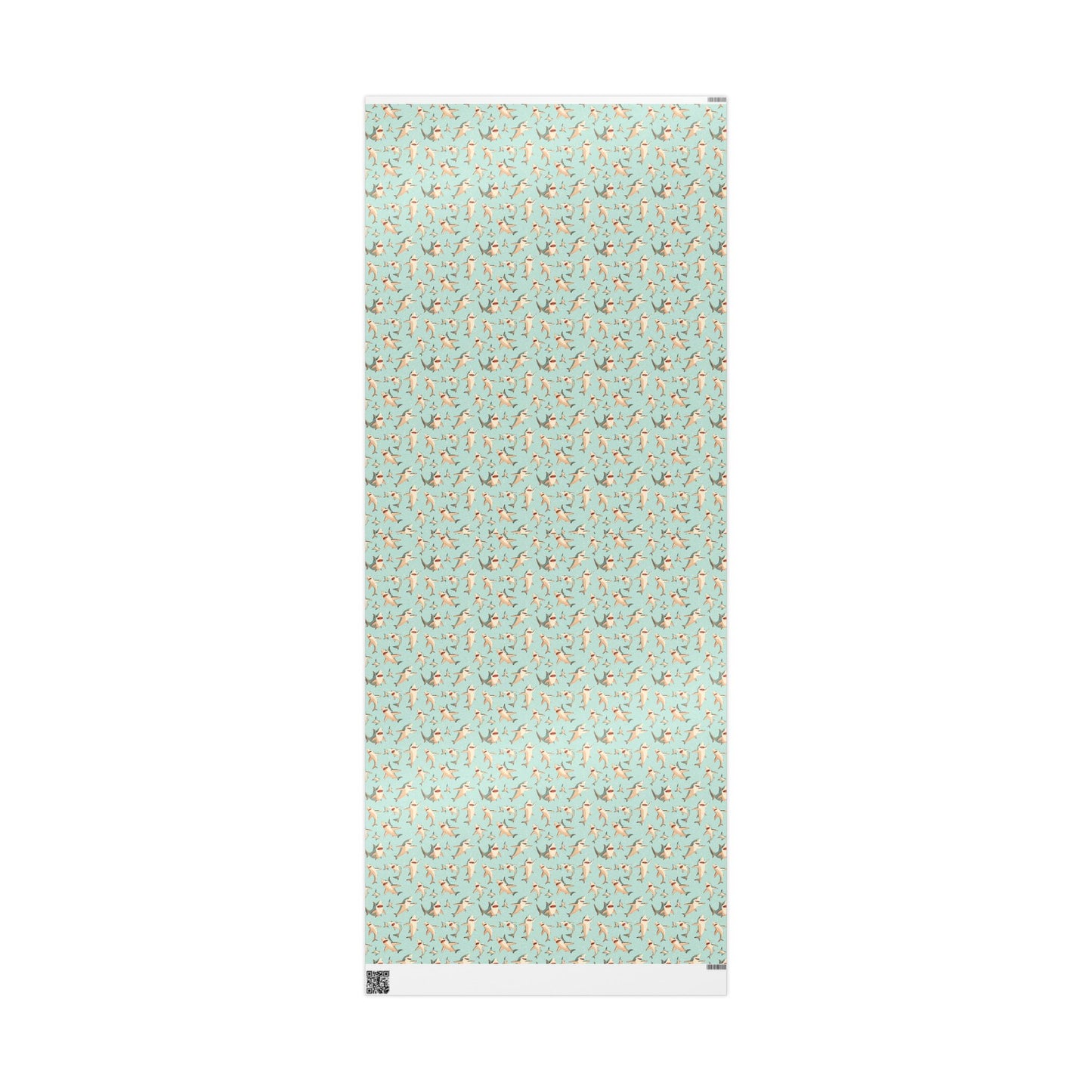 Aquamarine Sharks Wrapping Paper