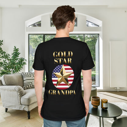 Gold Star Grandpa Forever Proud Adult T-shirt