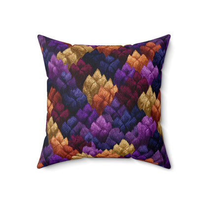 Velour Garden Throw Pillow