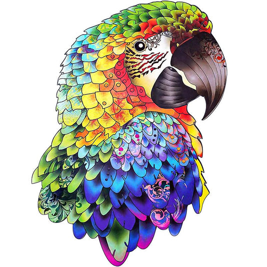 Colorful Parrot Wooden Puzzle Collection