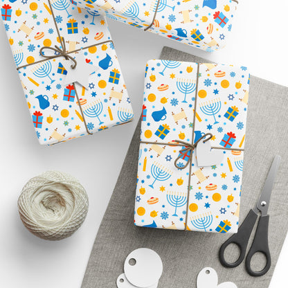 Blessings & Light Hanukkah Wrapping Paper