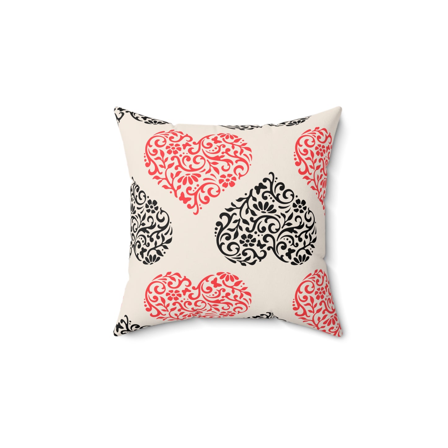 Rustic Hearts Throw Pillow