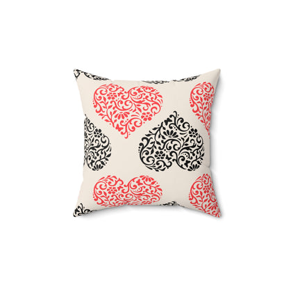 Rustic Hearts Throw Pillow