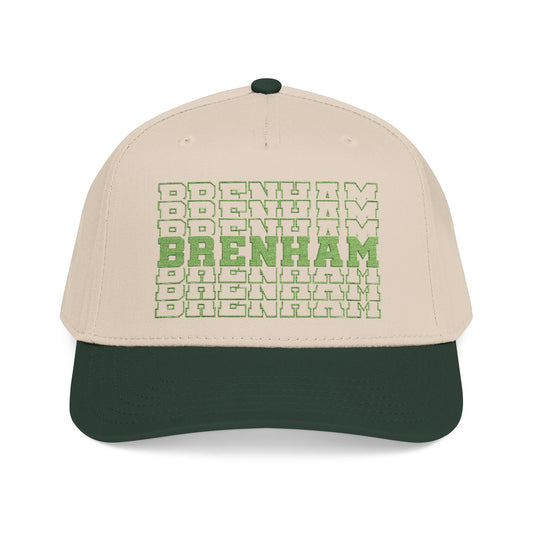 Brenham Stacked Letters Mid Profile Baseball Cap
