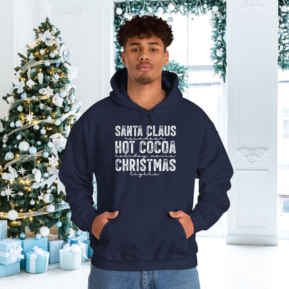 Santa Claus Hot Cocoa Christmas Adult Heavy Blend™ Hoodie