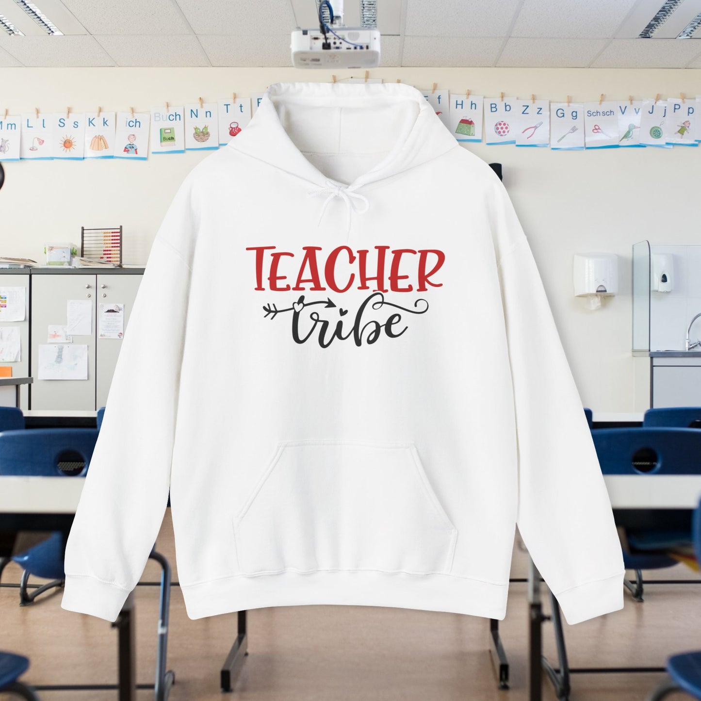 Teacher Tribe Heart Heavy Blend™ Hooded Sweatshirt