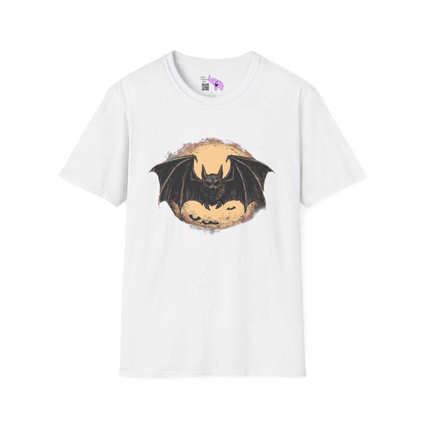 Bat Over Moon Adult T-shirt