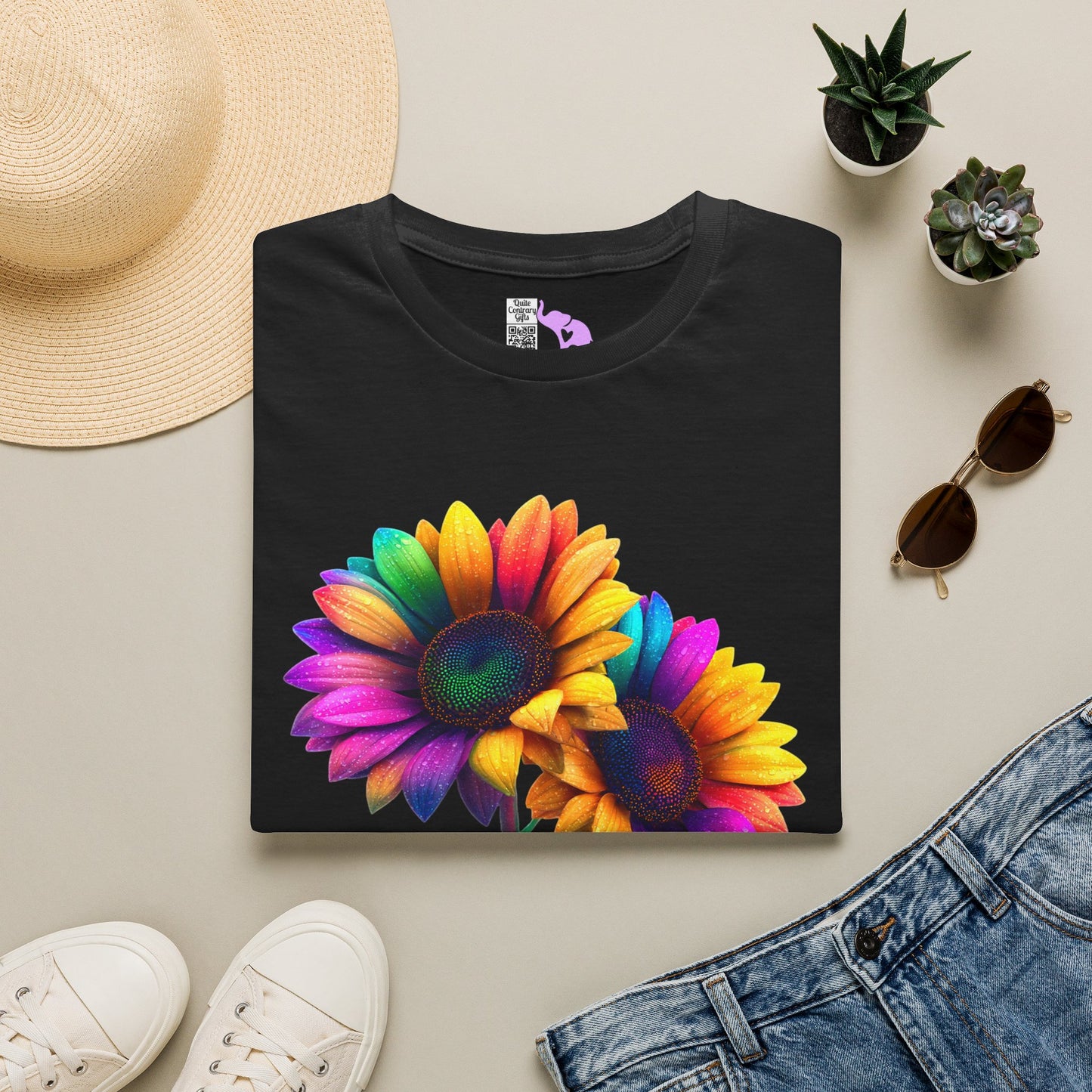 Colorburst Flowers Adult T-shirt