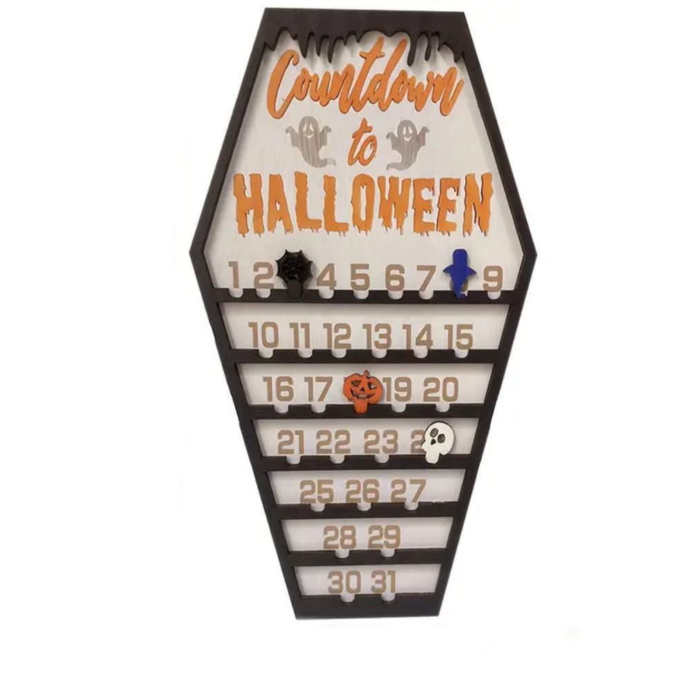 Halloween Coffin-Shaped Countdown Calendar