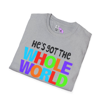 He's Got The Whole World In His Hands Adult T-shirt