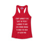 I Don't Workout To Be... Women's Ideal Racerback Tank