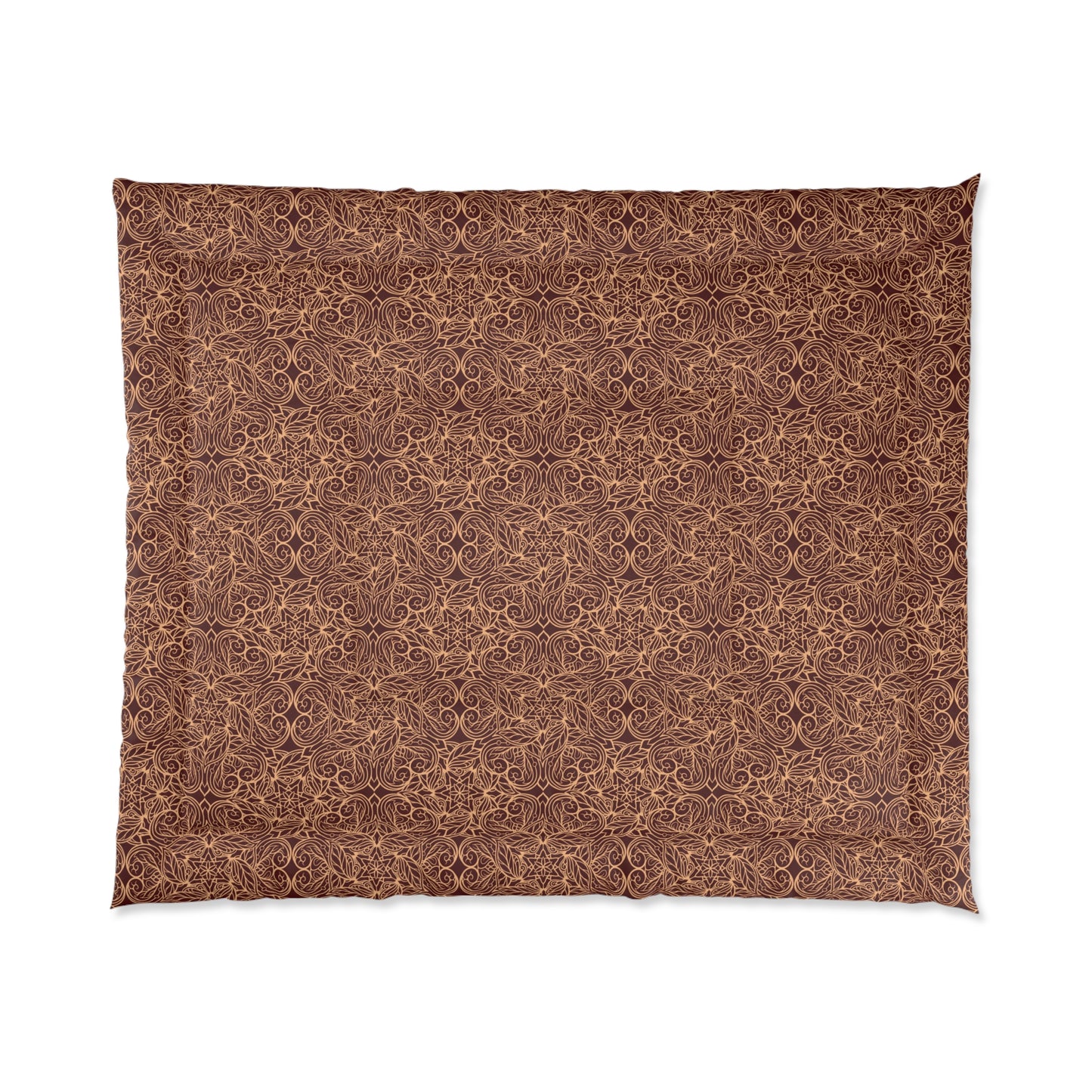 Golden Crimson Star Mandala Comforter