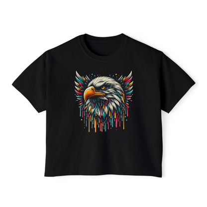 Colorful Bald Eagle Women's Boxy Tee