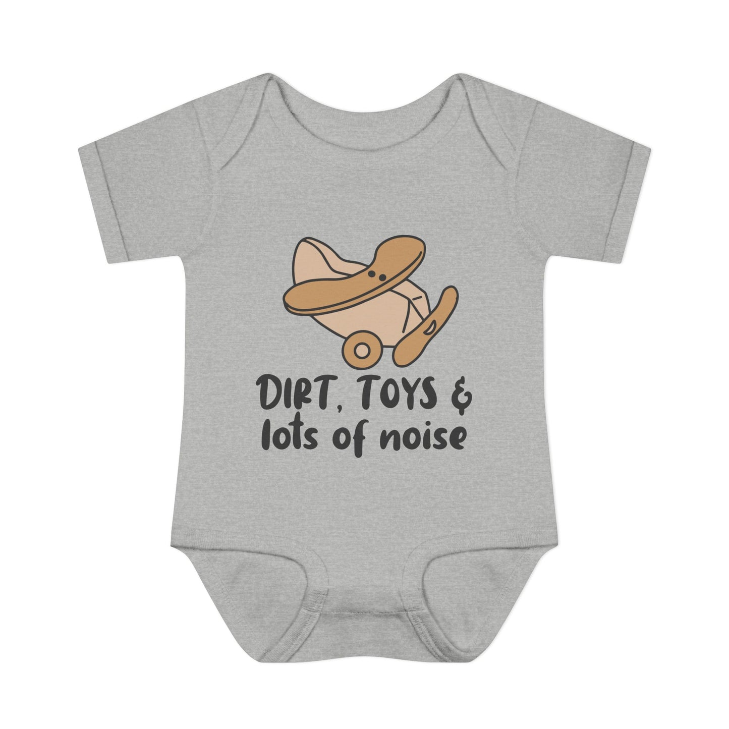 Dirt, Toys, & Lots of Noise Baby Rib Bodysuit