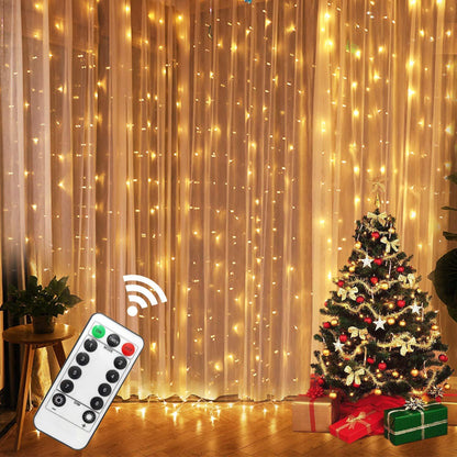 LED Multi-Color Curtain Lights w/Remote Control