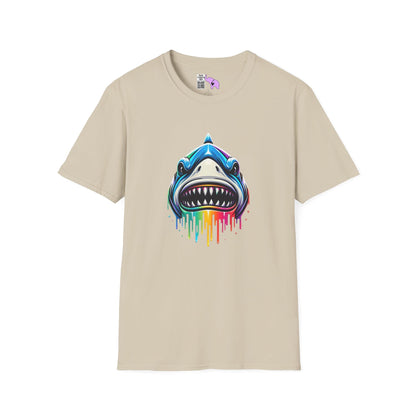 Colorful Shark Adult T-shirt