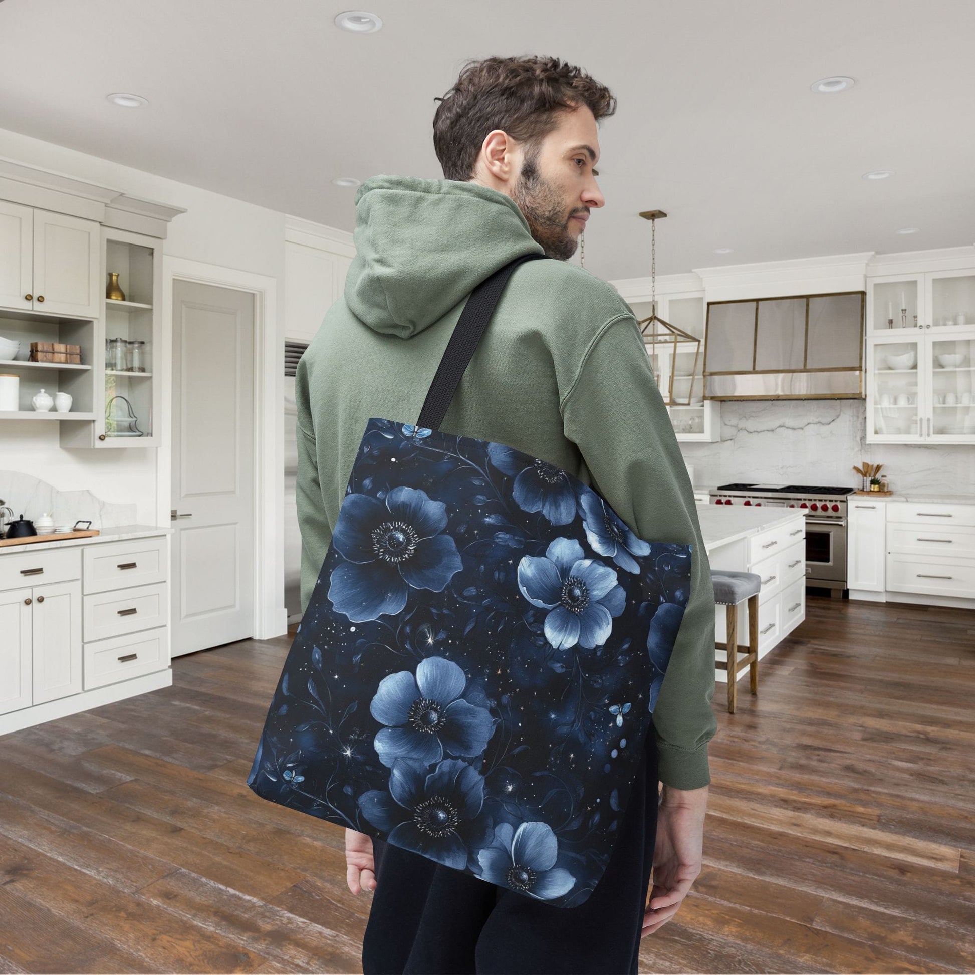 Midnight Blossoms Canvas Tote Bag