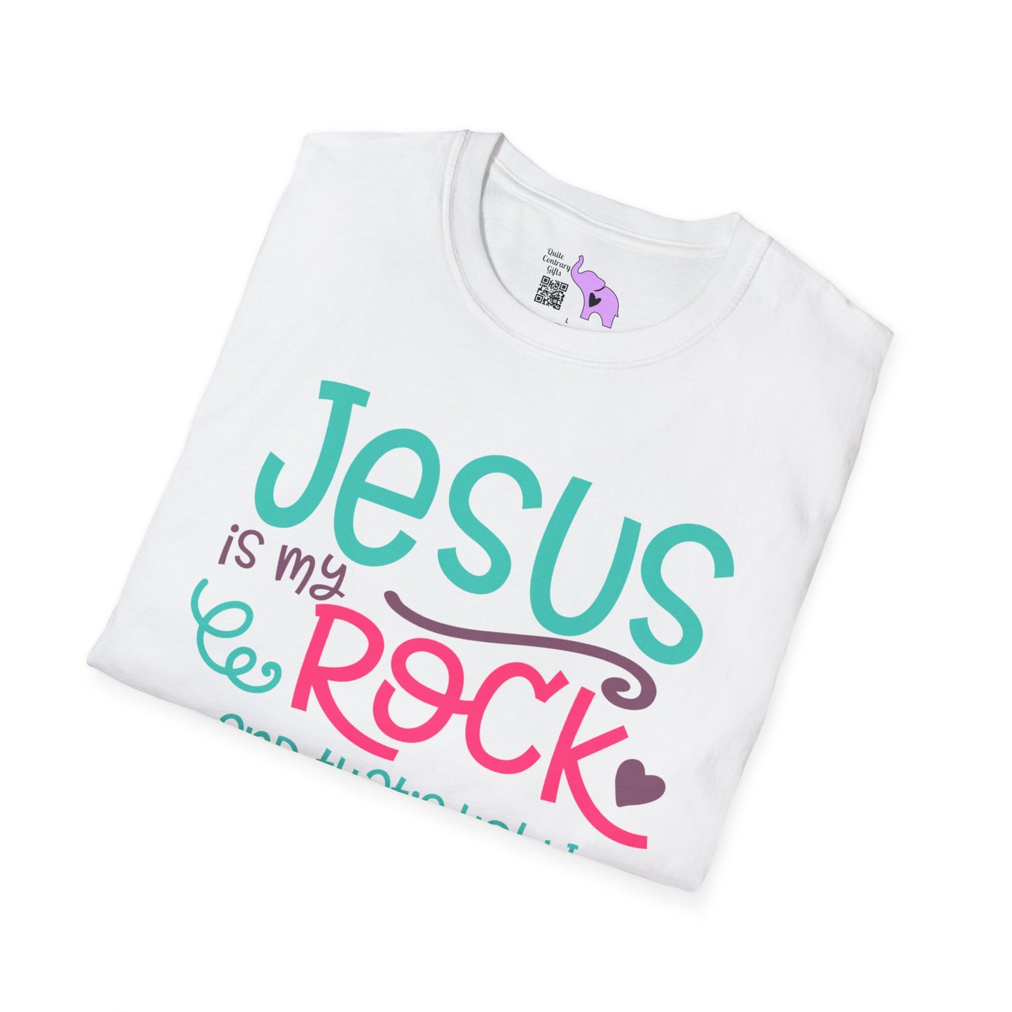 Jesus Is My Rock & That's How I Roll Adult T-shirt