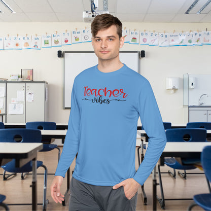 Teacher Vibes Adult Long Sleeve Tee