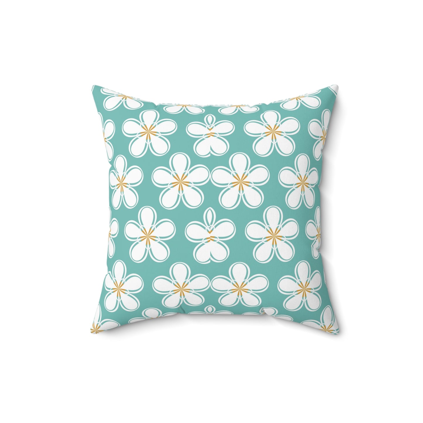 Tealberry Blooms Throw Pillow