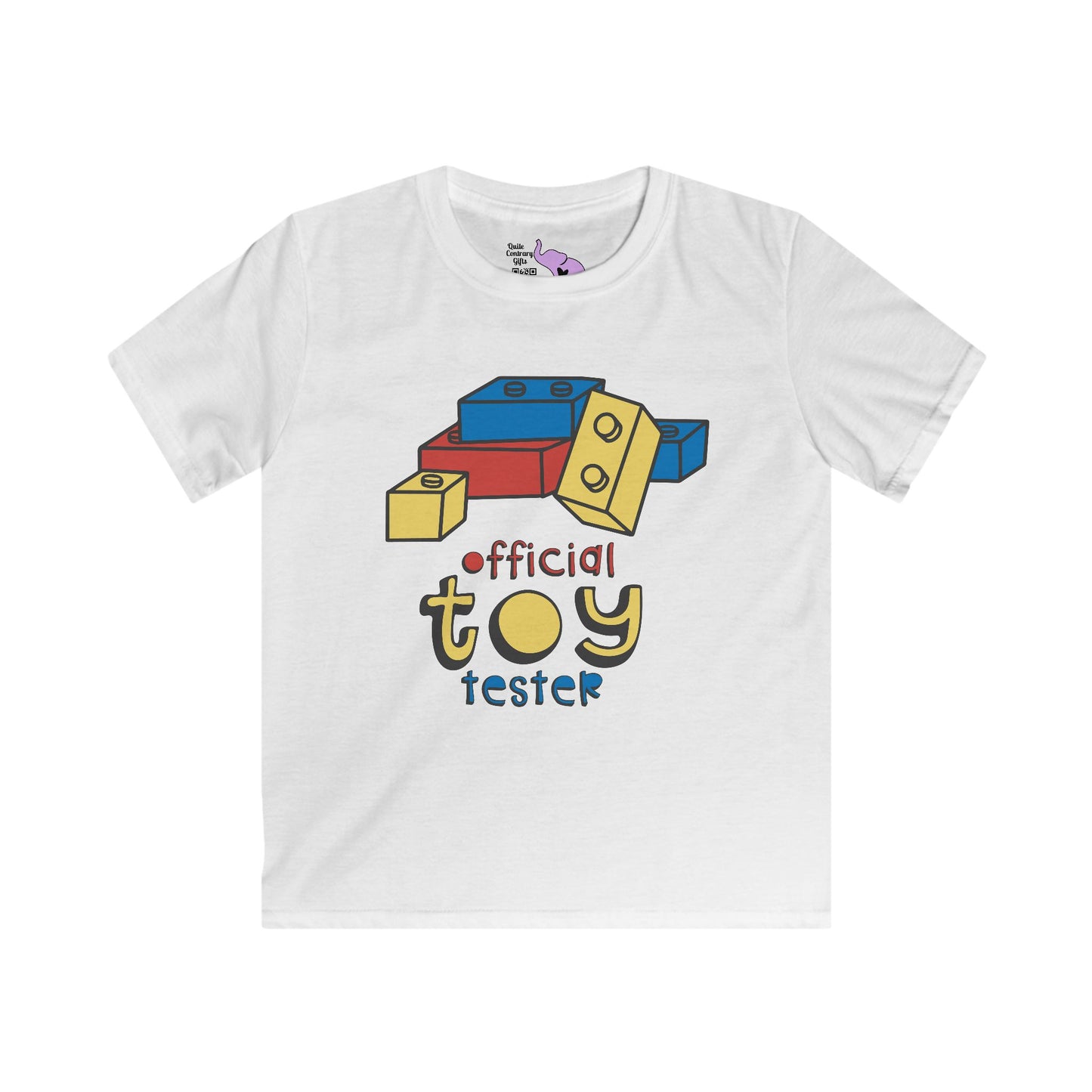 Official Toy Tester (Blocks) Kids Softstyle Tee