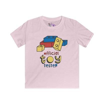 Official Toy Tester (Blocks) Kids Softstyle Tee