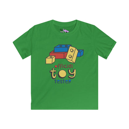 Official Toy Tester (Blocks) Kids Softstyle Tee