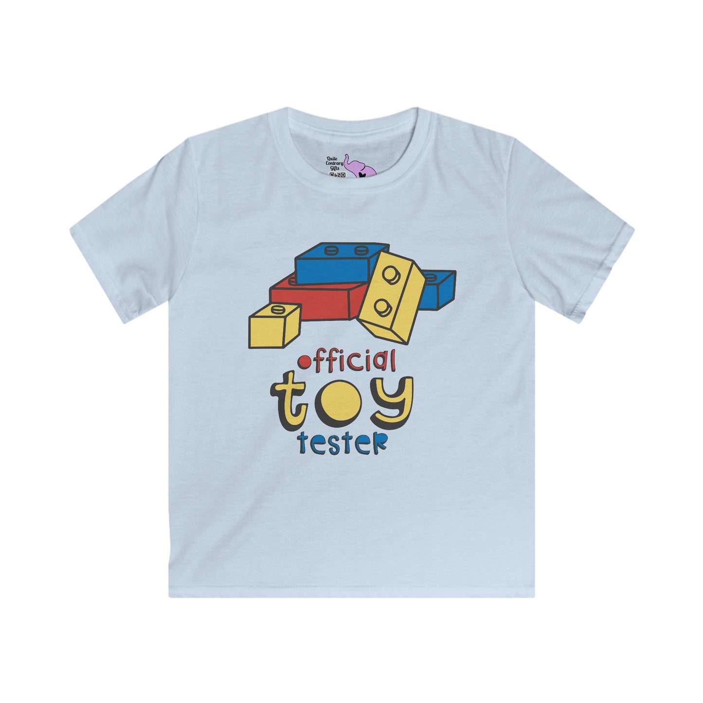 Official Toy Tester (Blocks) Kids Softstyle Tee